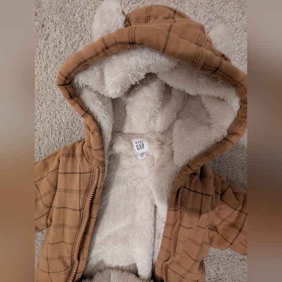 GAP Baby Sherpa Bear One-Piece Outerwear 12-18M - Picture 3 of 7